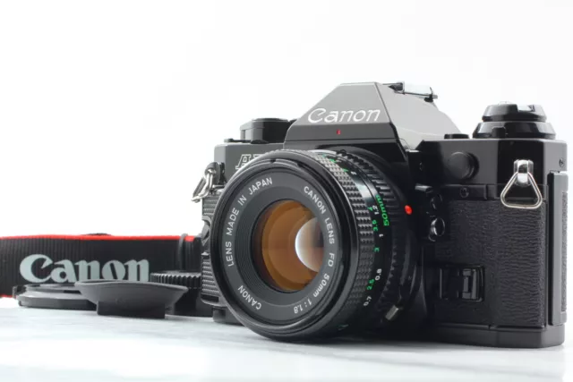 [MINT] Canon AE-1 Program 35mm Film Camera New FD 50mm f1.8 Lens From JAPAN