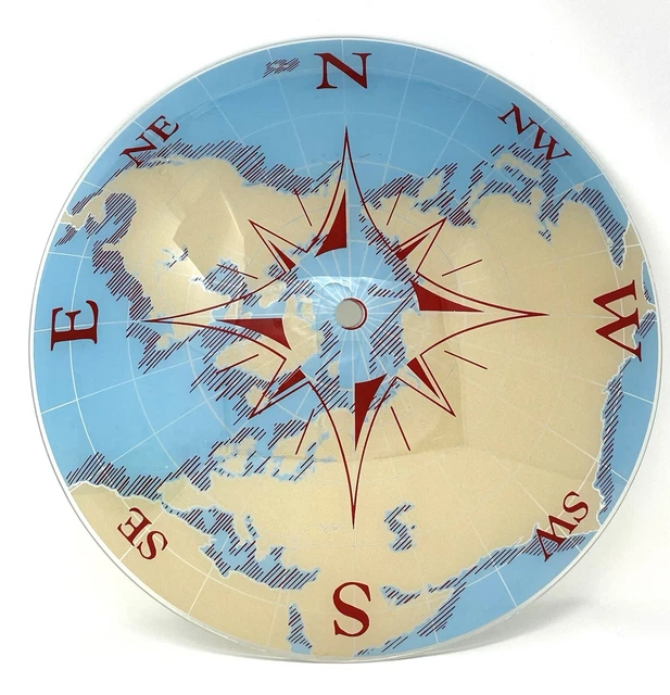 VINTAGE LAMP SHADE Compass Globe Retro Map Ceiling Light Fixture ...