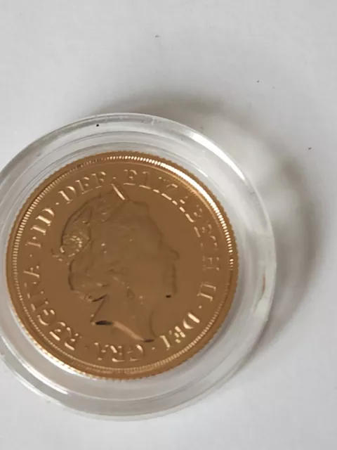 QUEEN ELIZABETH 2nd FULL GOLD SOVEREIGN 2022 UNCIRCULATED