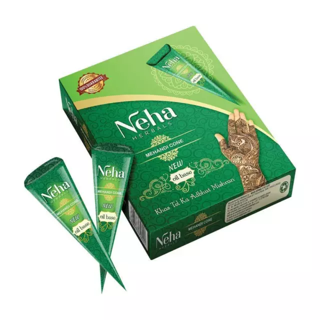 NEHA HERBALS MEHANDI CÔNE (Paquet de 12)