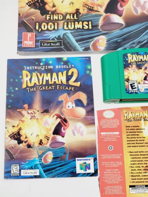 Rayman 2 The Great Escape N64 Bundle Strategy Guide - Cartridge - Instructions 2