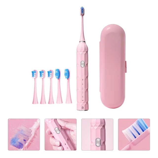 Elektrische Zahnbürste Abs Zahnreiniger Elektrische Schallzahnbürste Pink