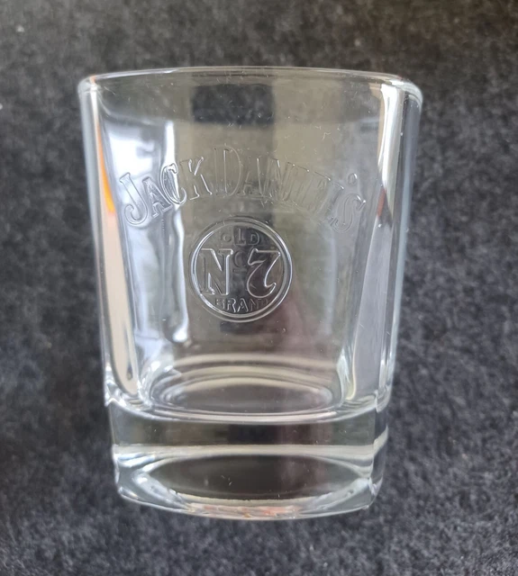 Jack Daniels Old No 7 Tennessee Whiskey Square Glass Lowball Rocks Heavy