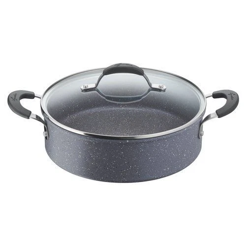 Lagostina Poêle minérale Tempra avec couvercle en verre gris 012163031826