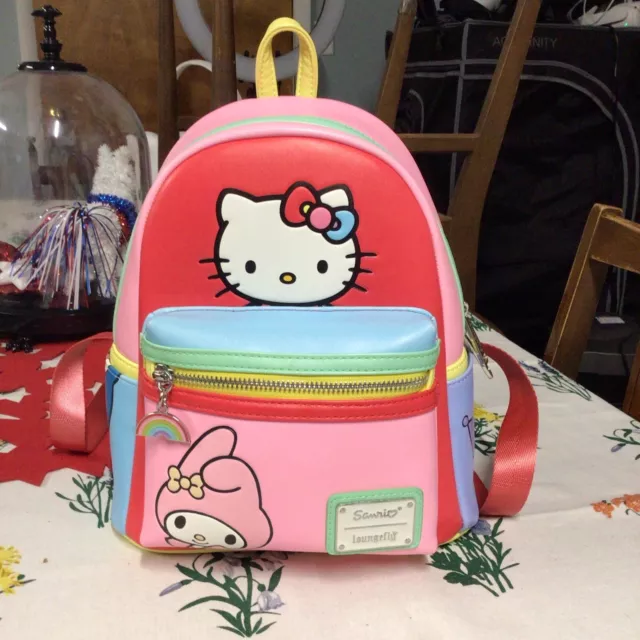 Loungefly Sanrio Hello Kitty And Friends Color Block Mini Backpack Bag Purse