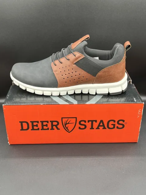 Deer Stags Men's Betts Bungee Flexible Sole Lace Slip-on Oxford Hybrid Sneaker