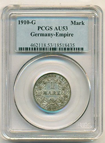 Germany Empire Silver 1910 G Mark AU53 PCGS