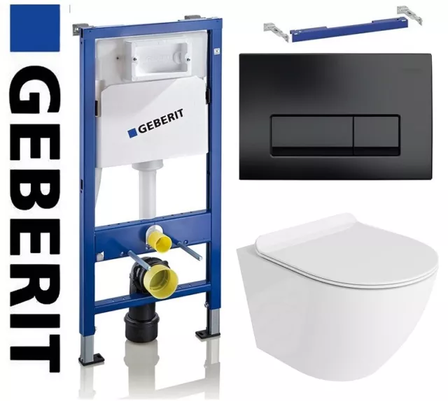 Geberit duofix delta concealed cistern wc frame 1.12 rimless wall hung toilet pa