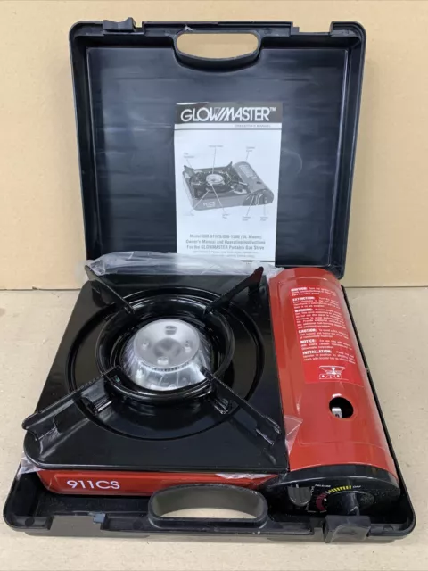 PORTABLE BUTANE GAS Stove Glowmaster GM911ES w/Carrying Case