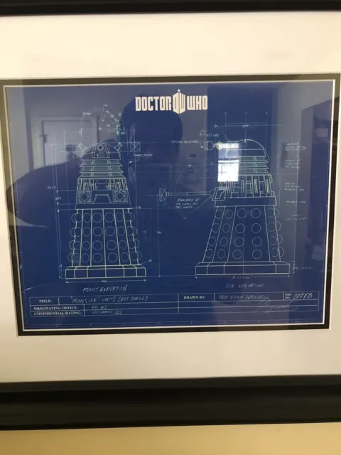 Doctor Who Dalek Blueprint Professionally Framed Print