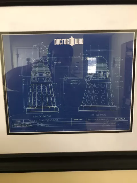 Doctor Who Dalek Blueprint Professionally Framed Print