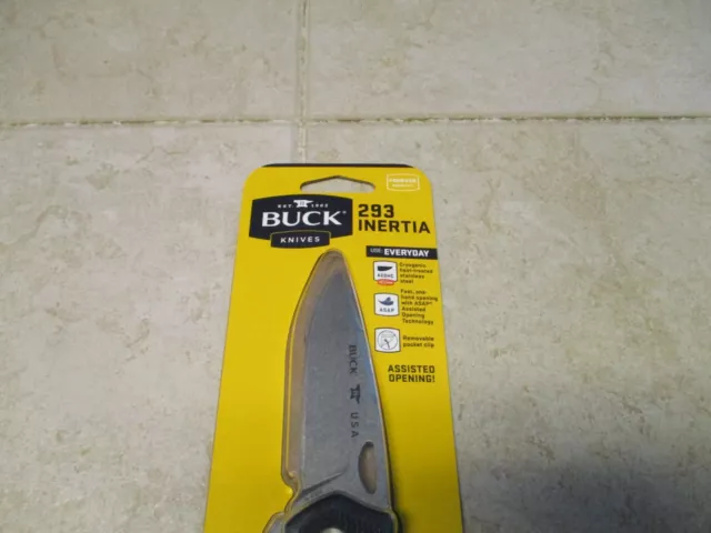 BUCK USA Inertia 293 Assisted Opening Pocket Folding Knife USA MADE - NEW SEALED 2