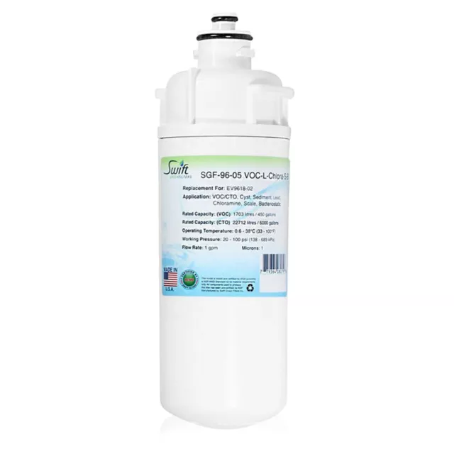 Swift Green SGF-96-05 VOC-L-Chlora-S-B Fits for Everpure EV9618-02 Water Filter