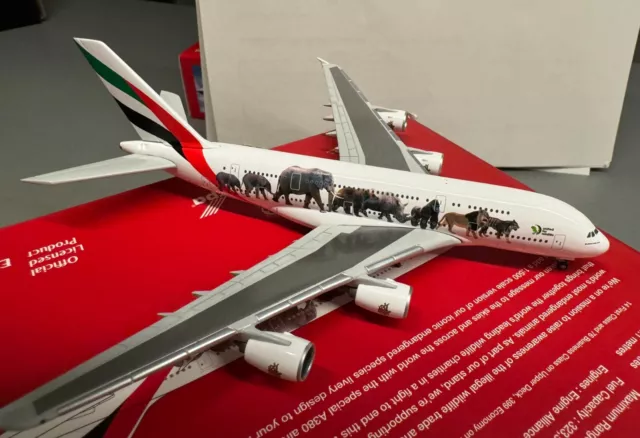 Herpa Wings 1:500 531764 Emirates Airbus A380 United for Wildlife NEU