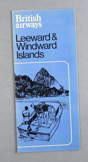 British Airways Leeward & Windward Islands Vintage Airline Brochure 1977 Ba