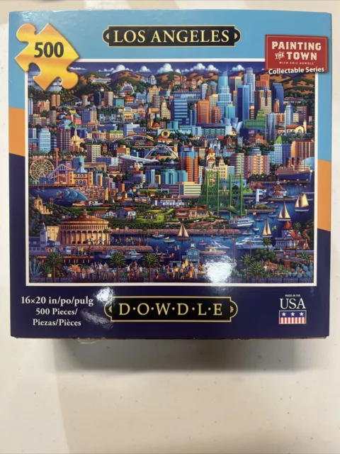 NEW Dowdle Folk Art Jigsaw Puzzle;  Los Angeles;  500 pieces