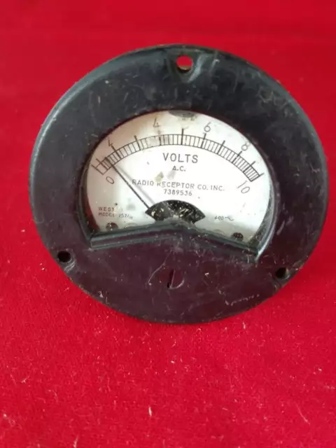 Vintage Weston Model 2524 AC Volts Analog Panel Meter UNTESTED