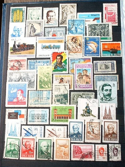 SÜDAMERIKA:Small Lot of used Stamps,Kleines Lot mit gestempelten Briefmarken