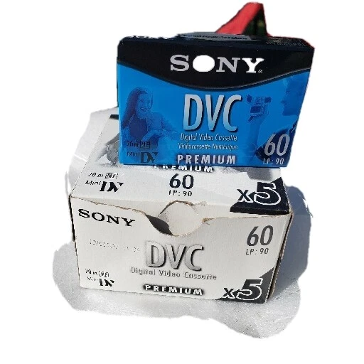 SONY DVC MINI DV 60 minute (90 LP) Premium 5 pack NEVER OPENED 19.99