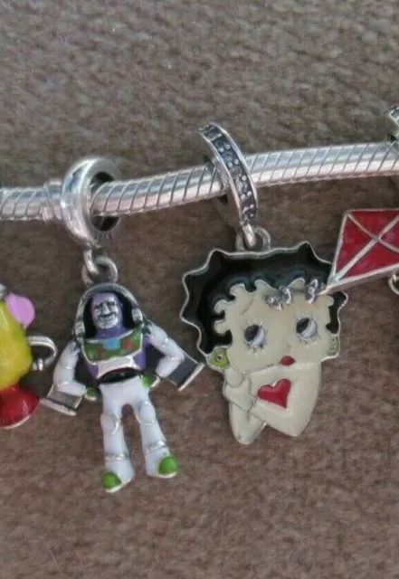 Opt: Unbranded 925 Silver/Toy/Game Betty Boop  Characters Dangle European Charms