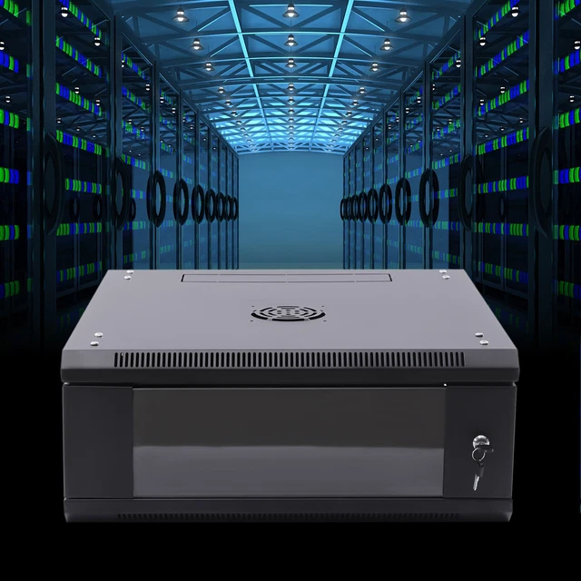 4U WALL MOUNT Network Server Rack Enclosure 19'' Deep Door Lock