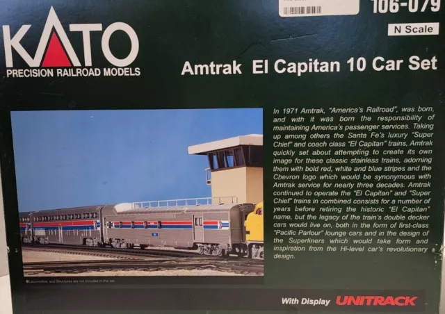 KATO N SCALE 106-079 Amtrak EI Capitan 10 Car Set $279.99 - PicClick