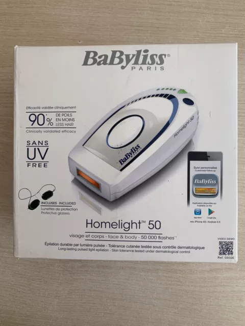 Babyliss Épilation Lumière Pulsée Homelight 50 G932E