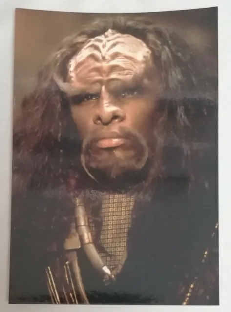 POSTCARD - Worf Michael Dorn Klingon Generations Movie 6"X4" Star Trek Postcard