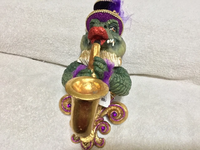 Katherine's Collection Resin Glitter Alligator & Fleur De Lis Door Knocker