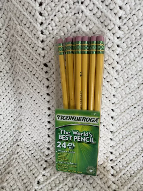 TICONDEROGA Pencils Wood-Cased Graphite #2 HB Soft Yellow - 16pc