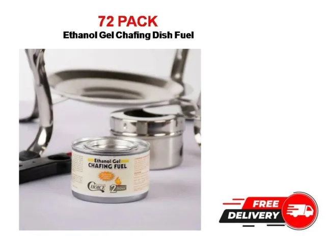 2 Hour Ethanol Gel Chafing Dish Fuel 72 PACK Caterings Buffet Food Warmer
