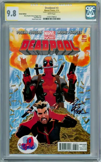 Deadpool #3 Variant Cgc 9.8 Signature Series Signed Posehn Dr Strange Marvel