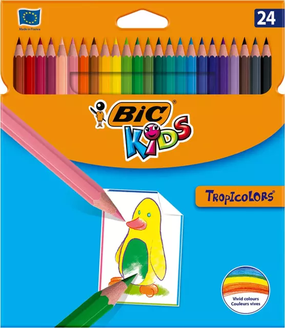 KIDS MATITE COLORATE, Colori per Bambini a Casa E a Scuola, Multicolore, 24  Unit EUR 13,99 - PicClick IT