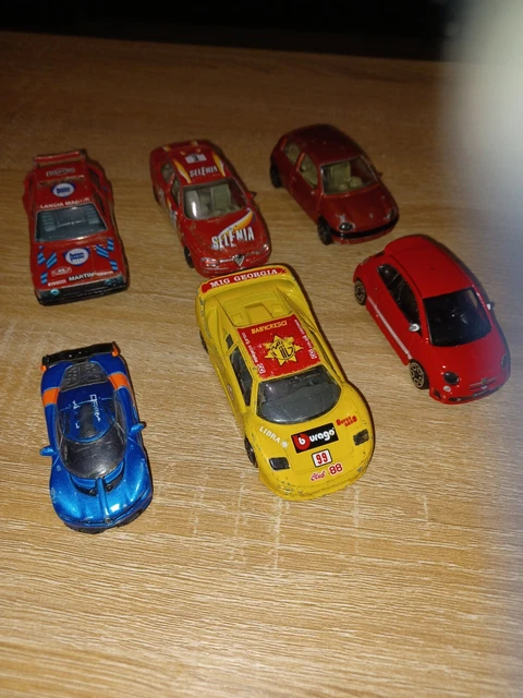 Lot de 6 voiture  bburago burago 1/43 alpine a110-50 Renault clio lancia S4 alfa