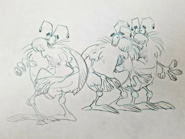 VINTAGE RAID BUG Spray TV COMMERCIAL Animation Production Pencil ...