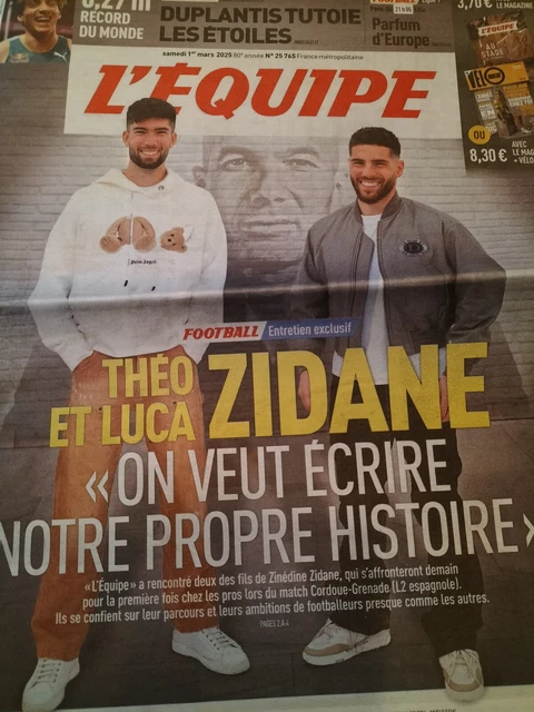 L'Équipe Du 1er Mars 2025 - Zidane, Duplantis 6,27m, PSG-Lille - Neuf