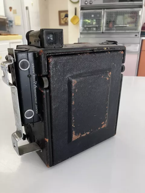 Graflex Speed Graphic 4x5 Folding Camera CARL ZEISS JENA TESSAR 4.5 50mm Compur