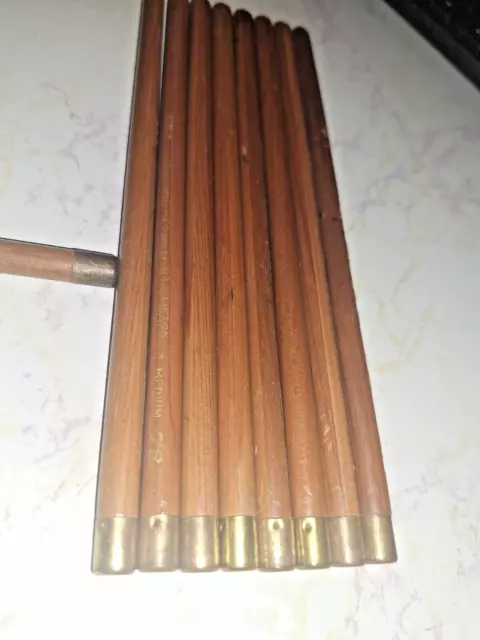 8 "LINTON P PENCIL CO" BRASS FERRULE Unused Wood Pencils