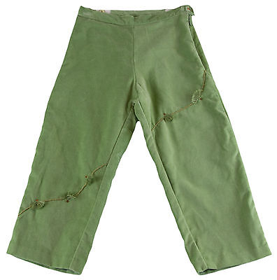 Jacadi Jacadi Filles Cornet Vert Pâle 3/4 Pantalon Avec Floral Broderie Sz 8 Ans Nwt 