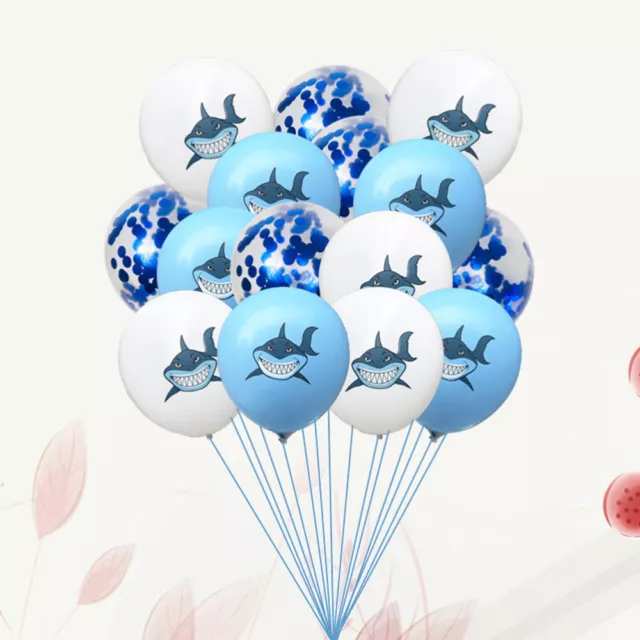 15 Pcs Kit De Ballons Requins Et Sequins Colorés Costume Pour Bébé Décoration