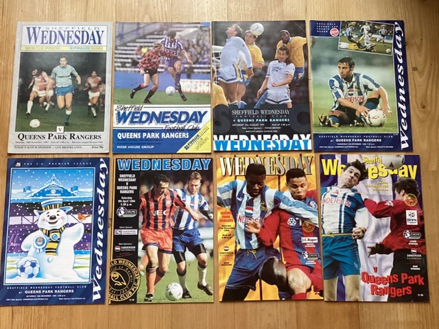 SHEFFIELD WEDNESDAY FOOTBALL MATCH PROGRAMMES v QUEENS PARK RANGERS QPR ...