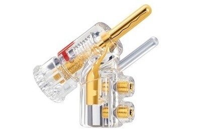 WBT-0735 2x Rouge Topline 4 mm Speaker Binding Post terminaux avec Kit de montage 