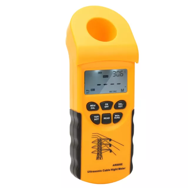 Ultrasonic Cable Height Meter Handheld 6 Cables Measurement LCD Display