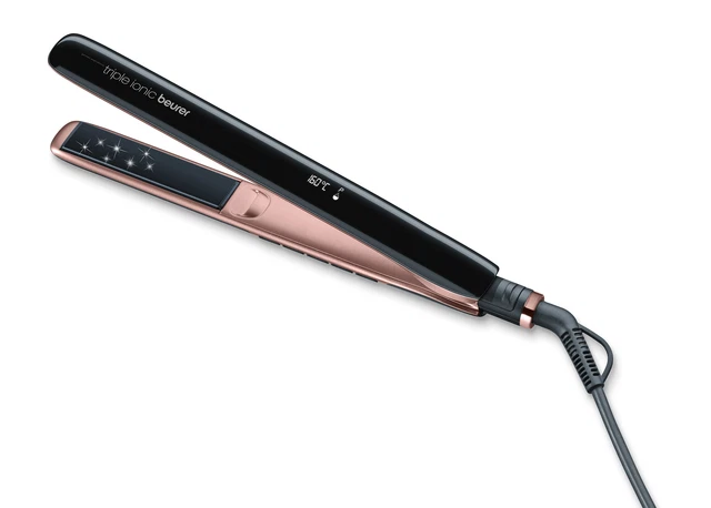 Beurer HS80 Haarglätter 45 W (Schwarz, Rosa-Goldfarben)