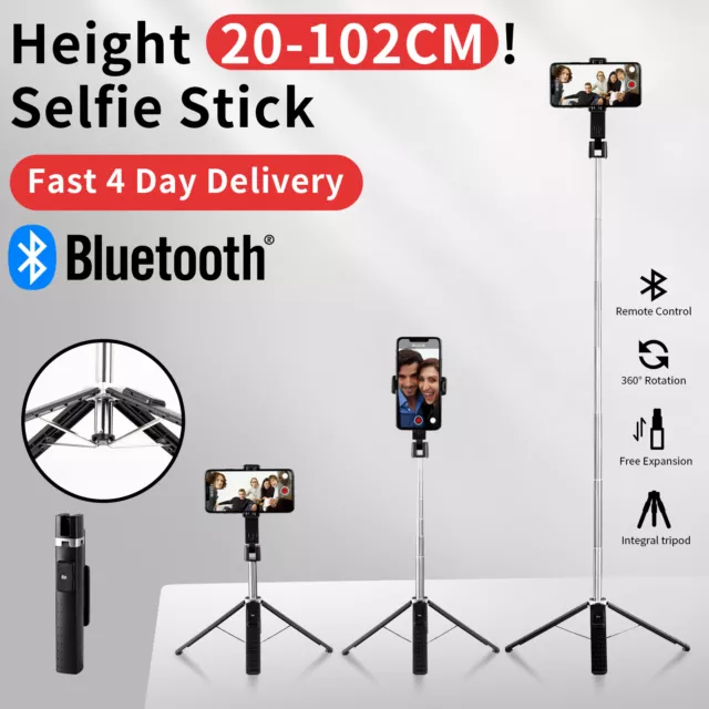 Flexible Phone Tripod Holder Stand Selfie Stick Bluetooth Remote For iPhone