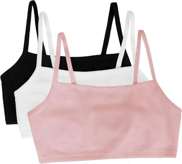 Fruit Of The Loom Sports Bra 3 Pack Black FOR SALE! - PicClick