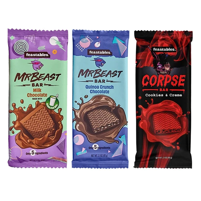 MRBEAST FEASTABLES CORPSE COOKIES & CREME Chocolate Bar £9.71 PicClick UK
