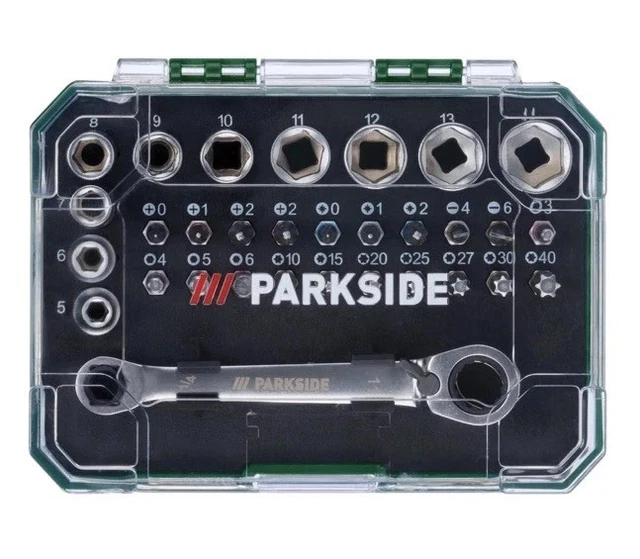 Set De Douilles PARKSIDE 24 Pièces En Acier Chrome – Idéal Pour Le Bricolage