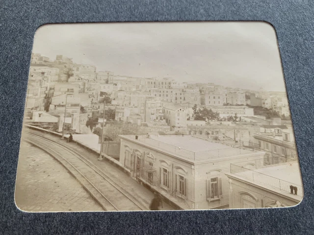 NAPOLI   1900-1910  Bella Foto Albumina originale Ferrovia ? Funicolare ?