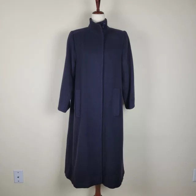 Neiman Marcus Coat Womens 6 Blue Long Swing Dressy Collared
